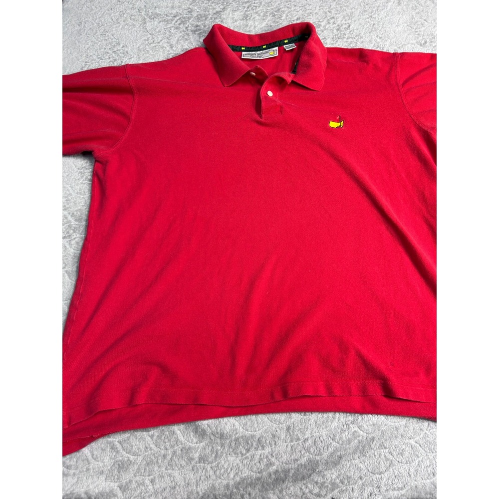 Vintage Augusta National Golf Shop Red Masters Polo Shirt XL Masters Logo